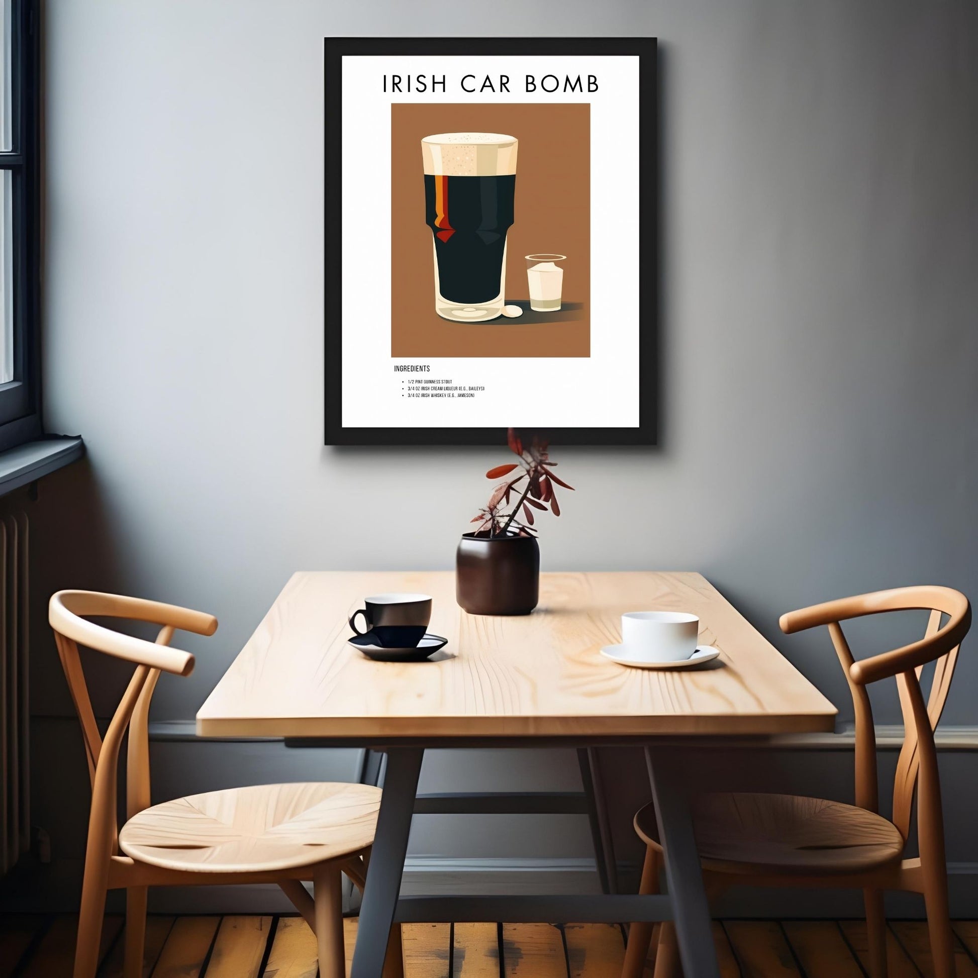 Irish Car Bomb Retro Cocktail Poster - GroovyGrove