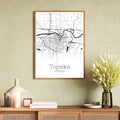 Topeka Kansas City Map Poster - GroovyGrove