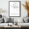 Casa Grande Arizona City Map Poster - GroovyGrove