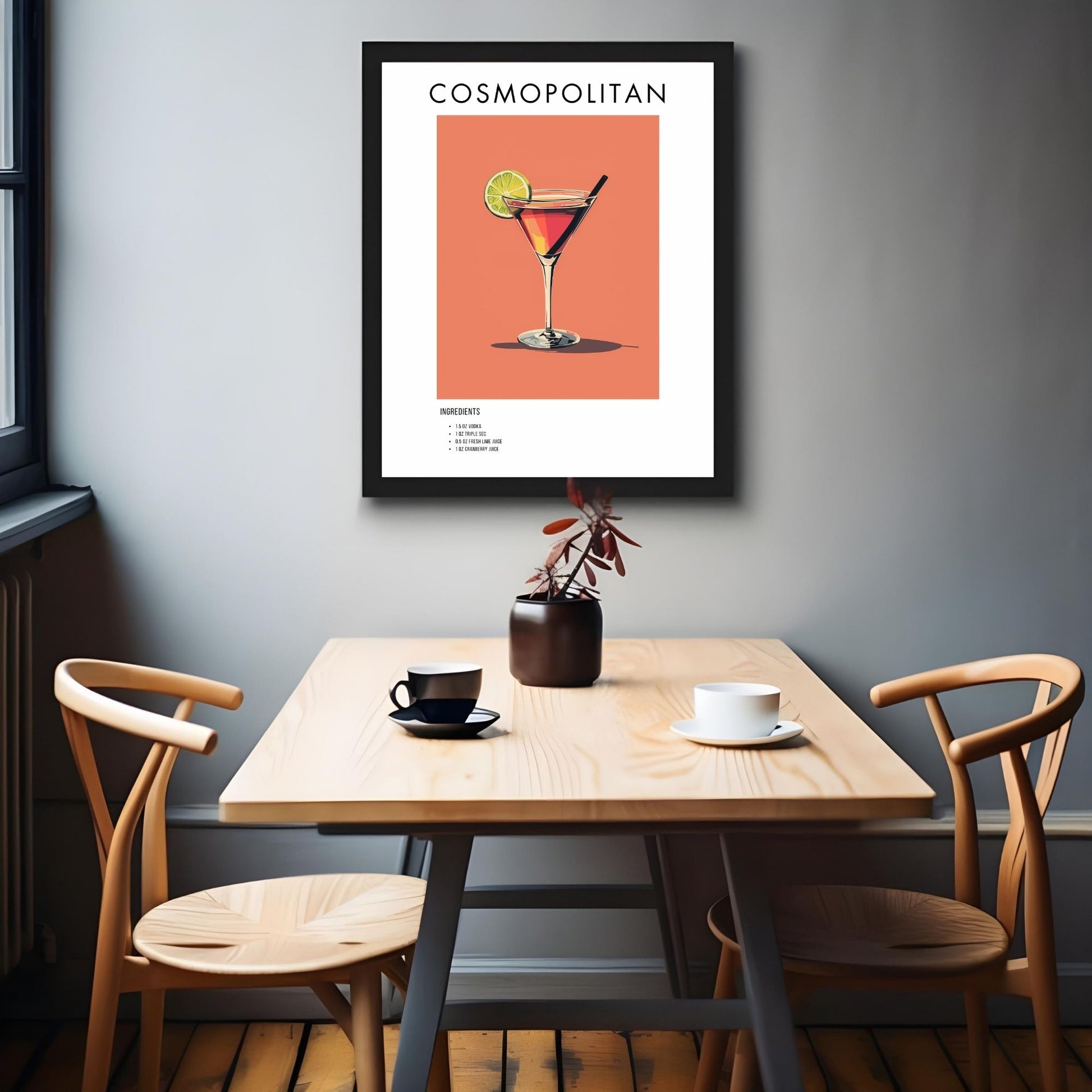 Cosmopolitan Retro Cocktail Poster - GroovyGrove