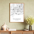 Goodyear Arizona City Map Poster - GroovyGrove