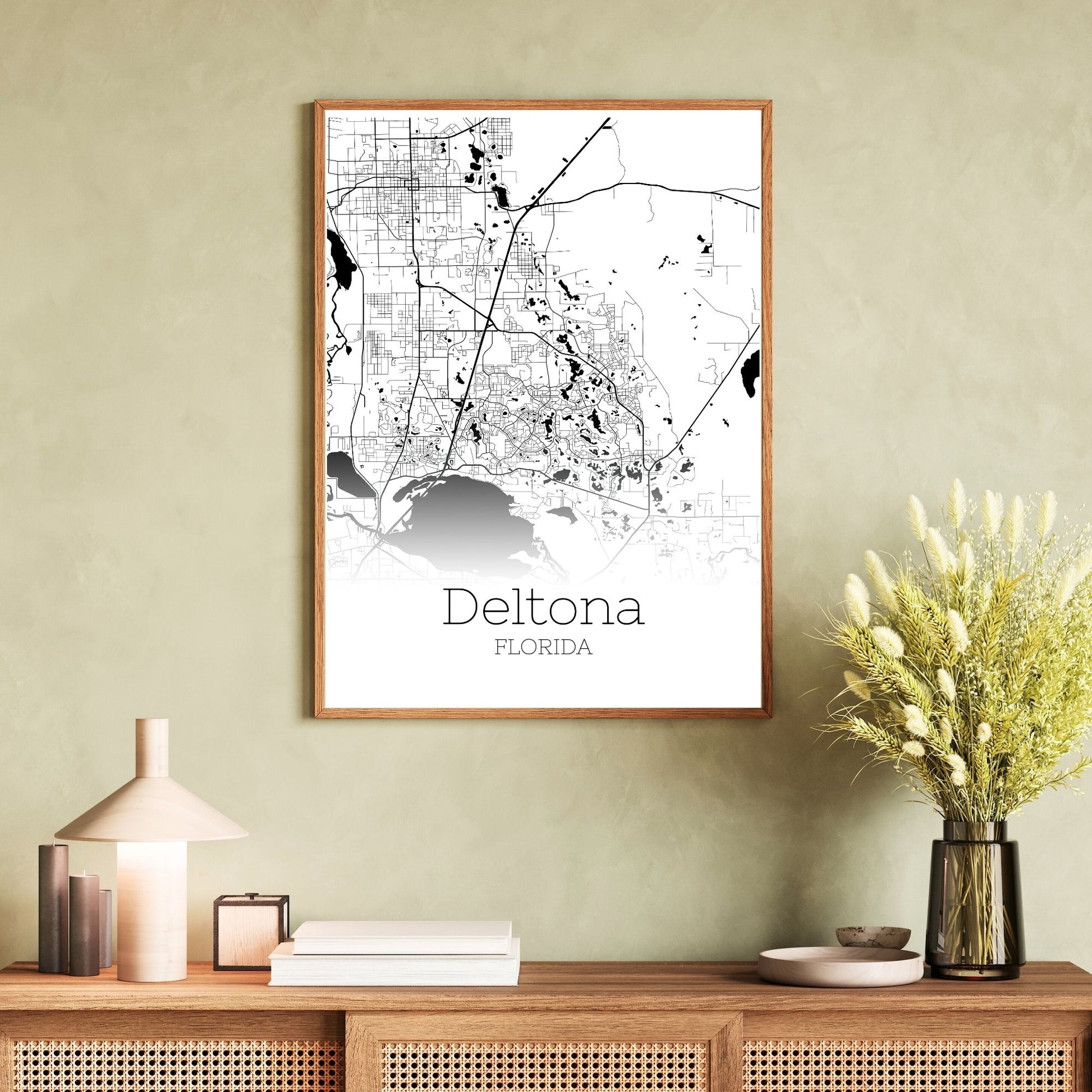 Deltona Florida City Map Poster - GroovyGrove