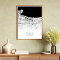 Gary Indiana City Map Poster - GroovyGrove