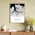 Norfolk Virginia City Map Poster - GroovyGrove