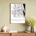 Palm Beach Gardens Florida City Map Poster - GroovyGrove