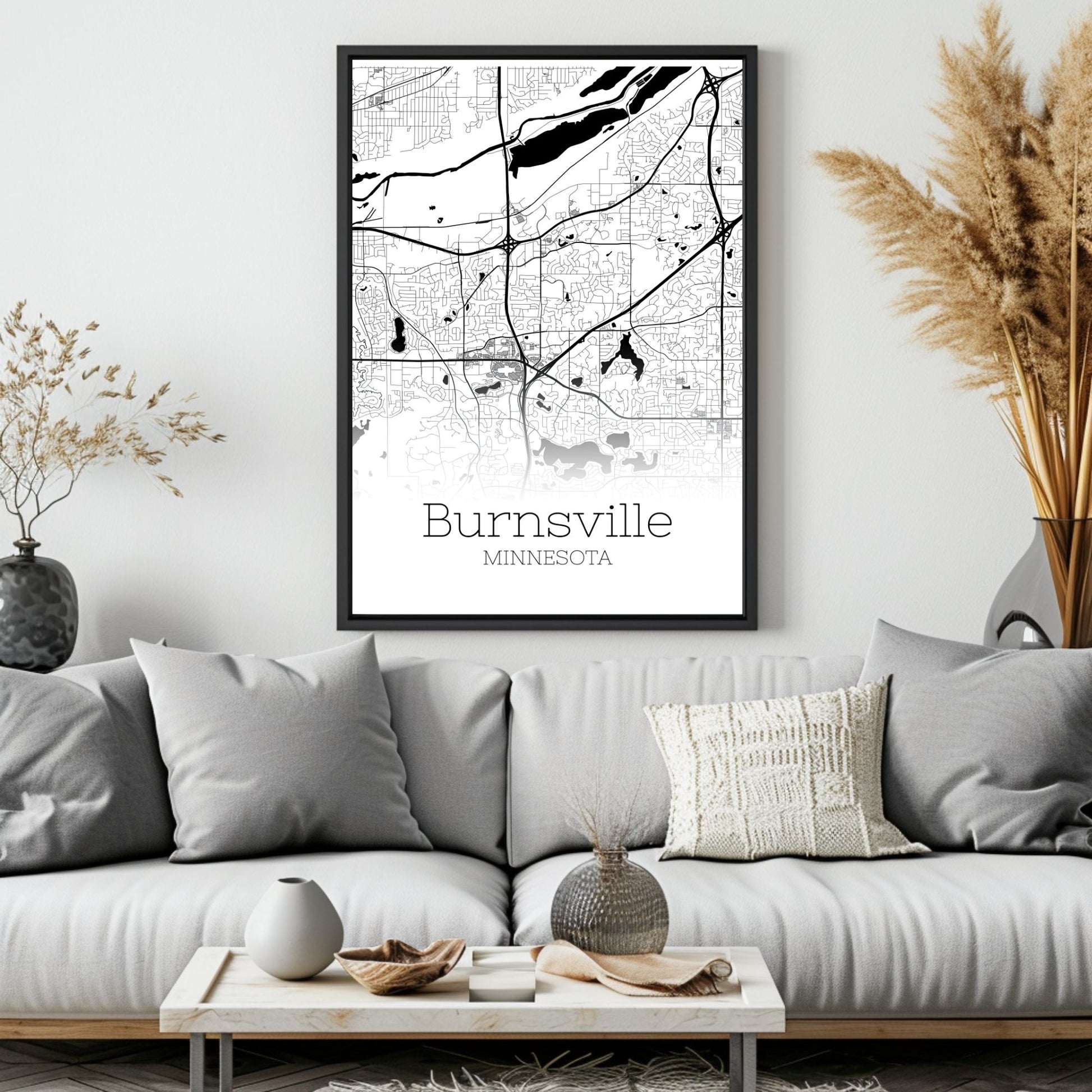 Burnsville Minnesota City Map Poster - GroovyGrove