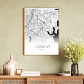 Garland Texas City Map Poster - GroovyGrove