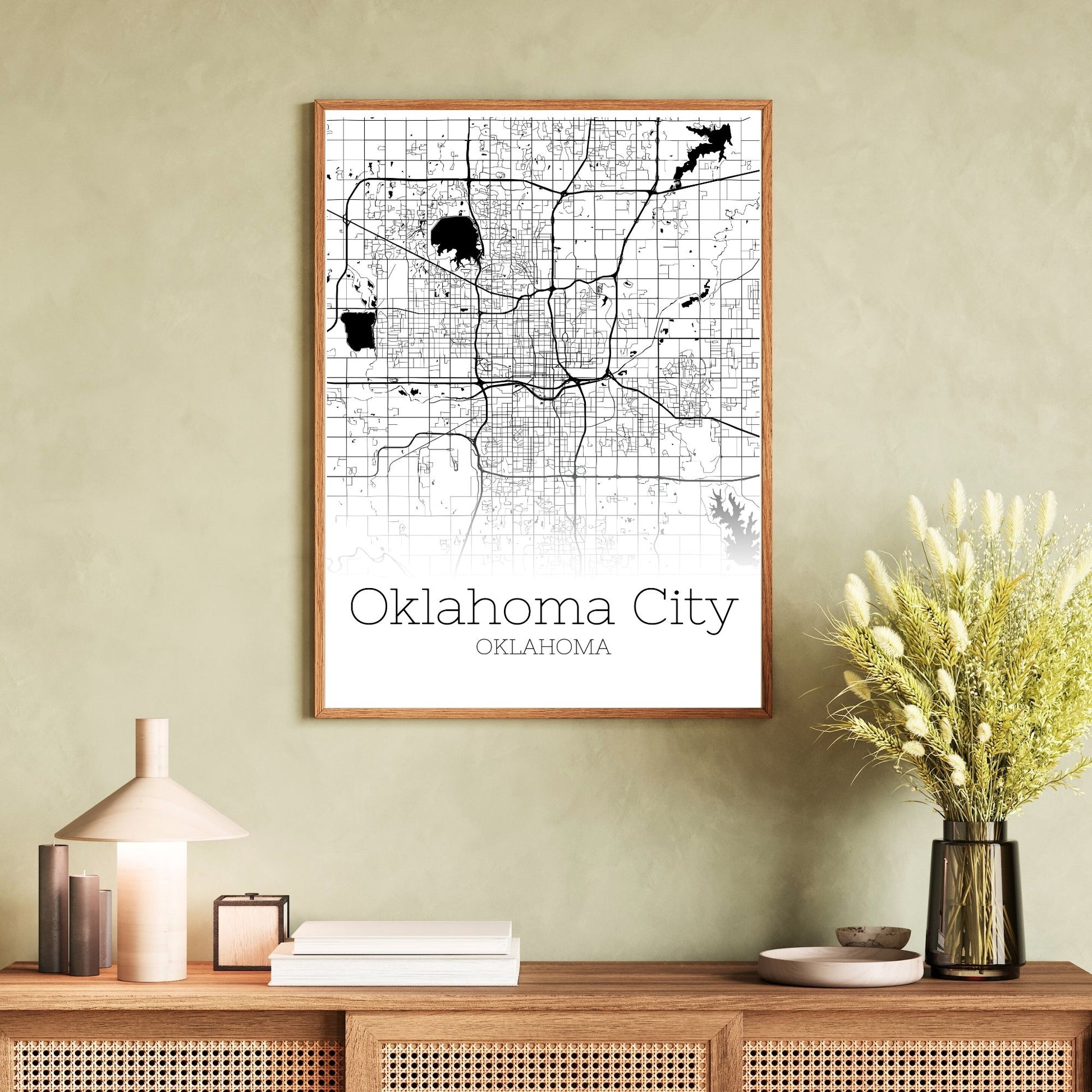 Oklahoma City Oklahoma Map Poster - GroovyGrove