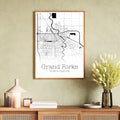 Grand Forks North Dakota City Map Poster - GroovyGrove