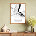 Richland Washington City Map Poster - GroovyGrove