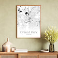 Orland Park Illinois City Map Poster - GroovyGrove