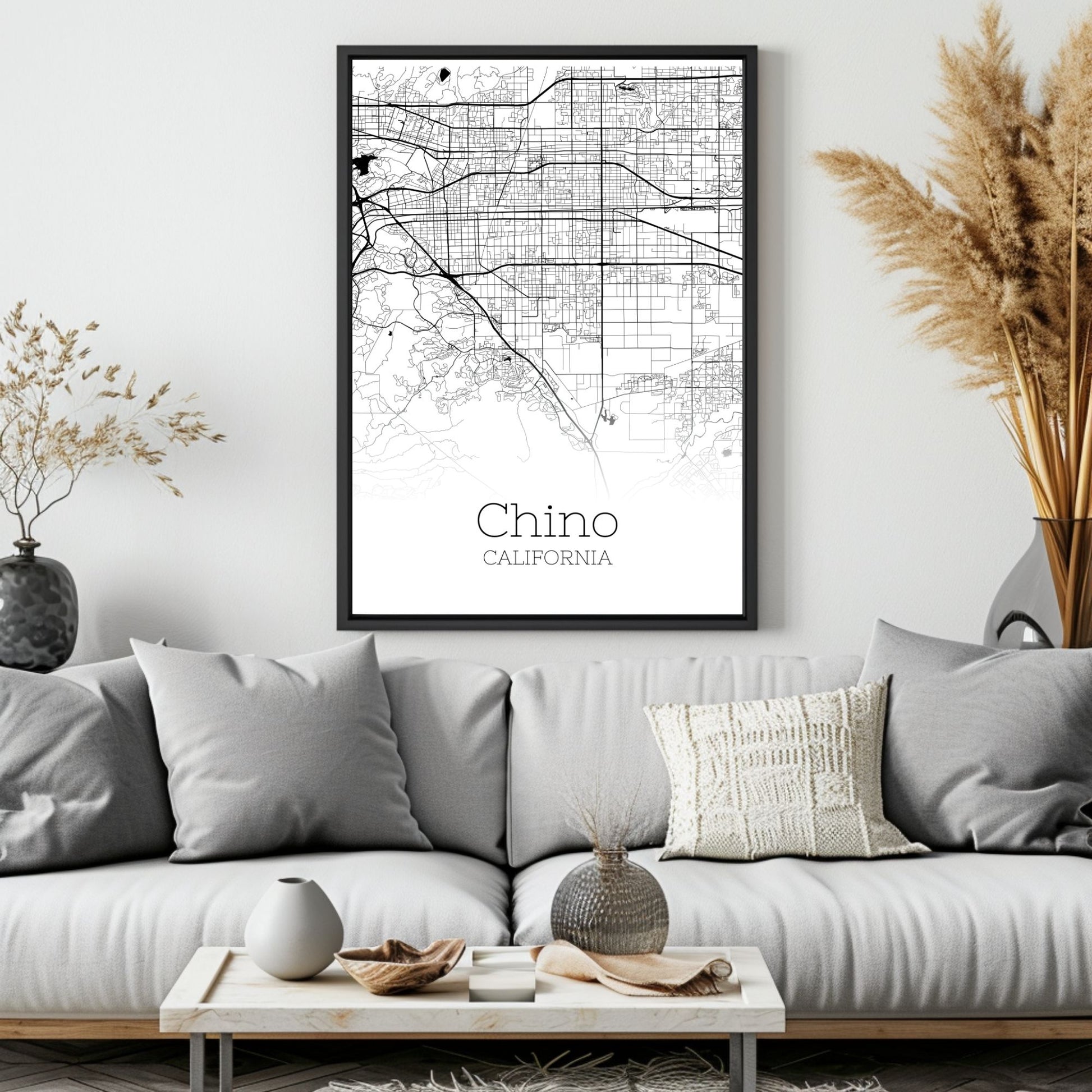 Chino California City Map Poster - GroovyGrove