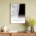 Delray Beach Florida City Map Poster - GroovyGrove