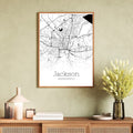 Jackson Mississippi City Map Poster - GroovyGrove