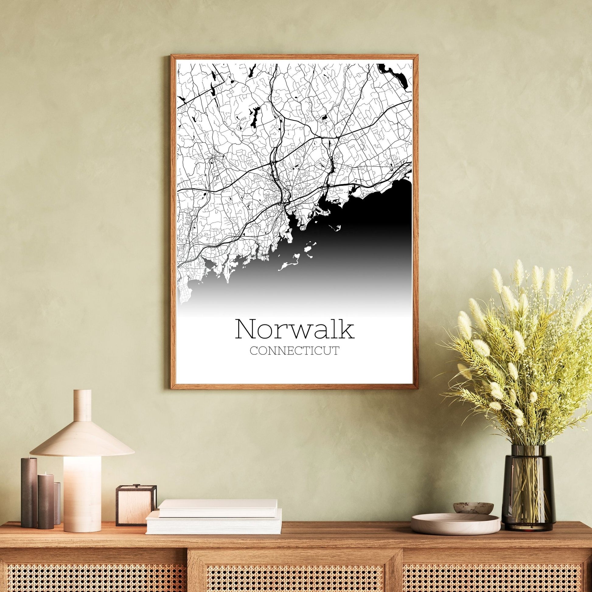 Norwalk Connecticut City Map Poster - GroovyGrove