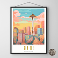 Seattle Washington Poster - GroovyGrove