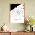 Mentor Ohio City Map Poster - GroovyGrove