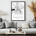 Bossier City Louisiana Map Poster - GroovyGrove