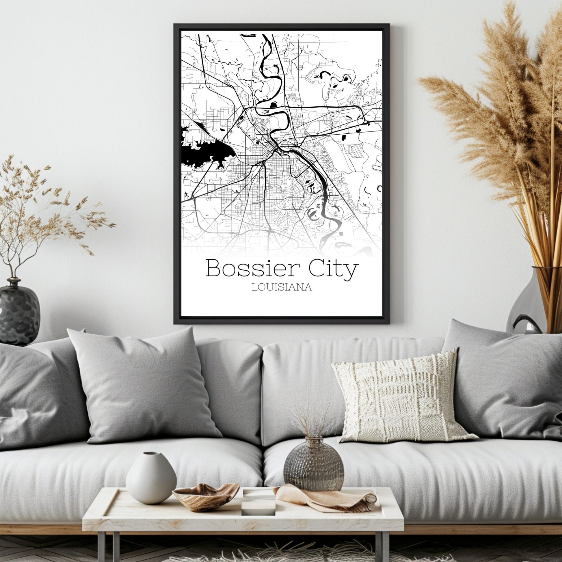 Bossier City Louisiana Map Poster - GroovyGrove