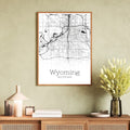 Wyoming Michigan City Map Poster - GroovyGrove