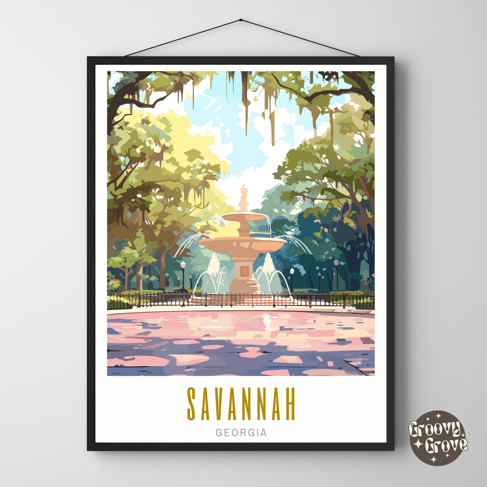 Savannah Georgia Poster - GroovyGrove