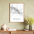 Waterloo Iowa City Map Poster - GroovyGrove