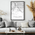 Chino Hills California City Map Poster - GroovyGrove