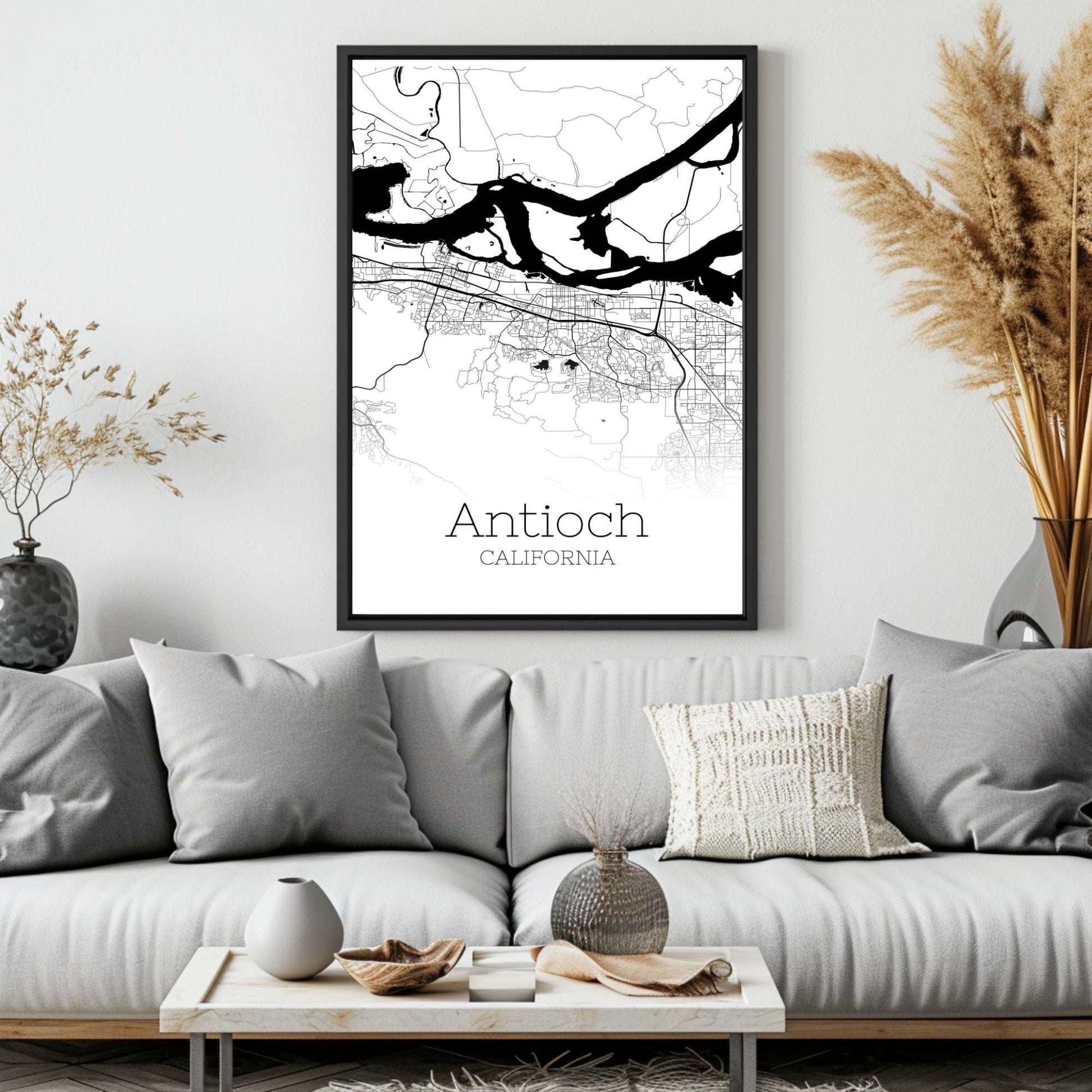 Antioch California City Map Poster - GroovyGrove