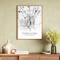 Pawtucket Rhode Island City Map Poster - GroovyGrove