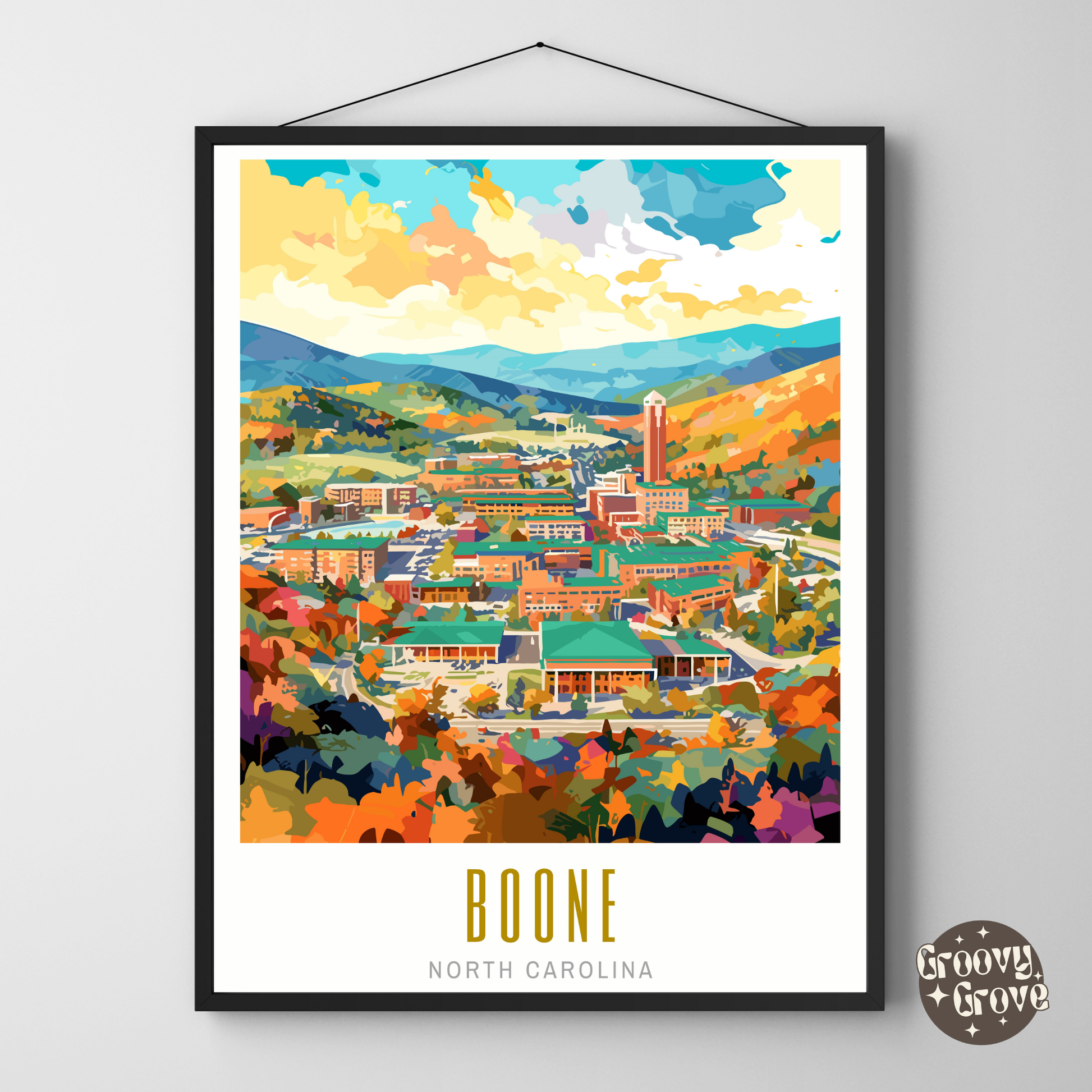 Boone North Carolina Poster - GroovyGrove