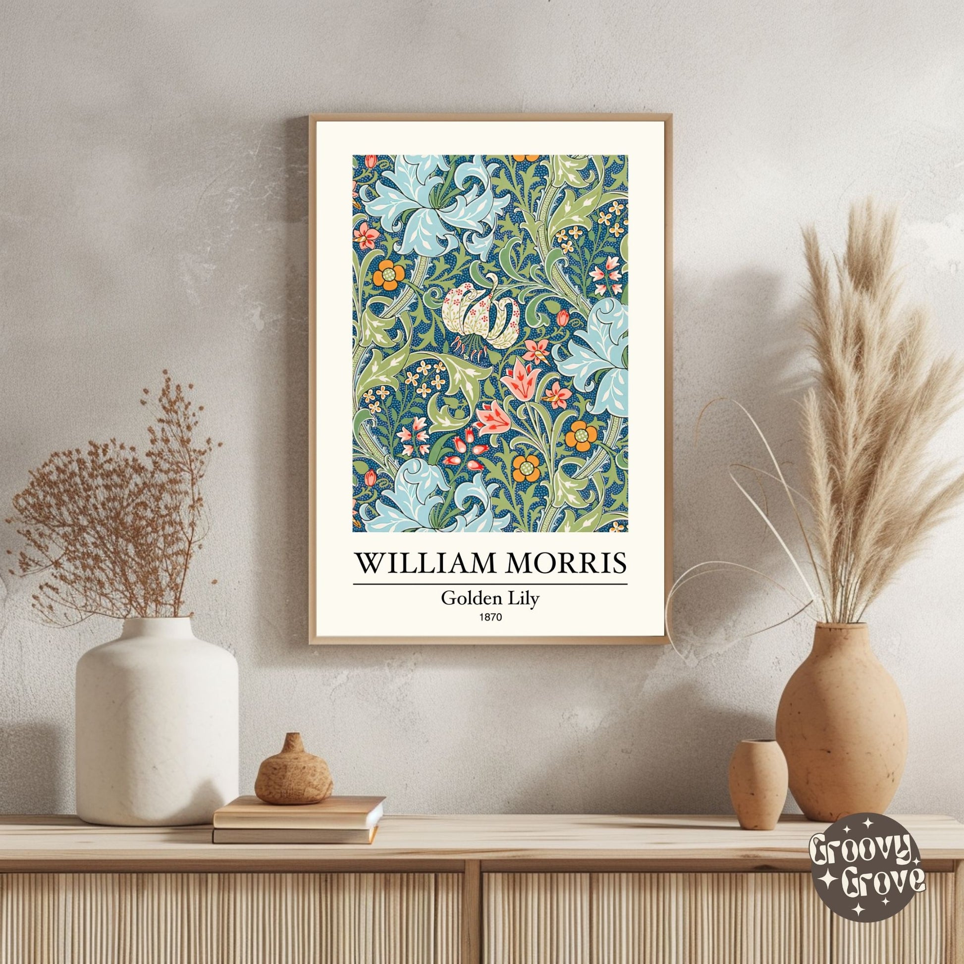 Golden Lily 1870 William Morris Poster - GroovyGrove