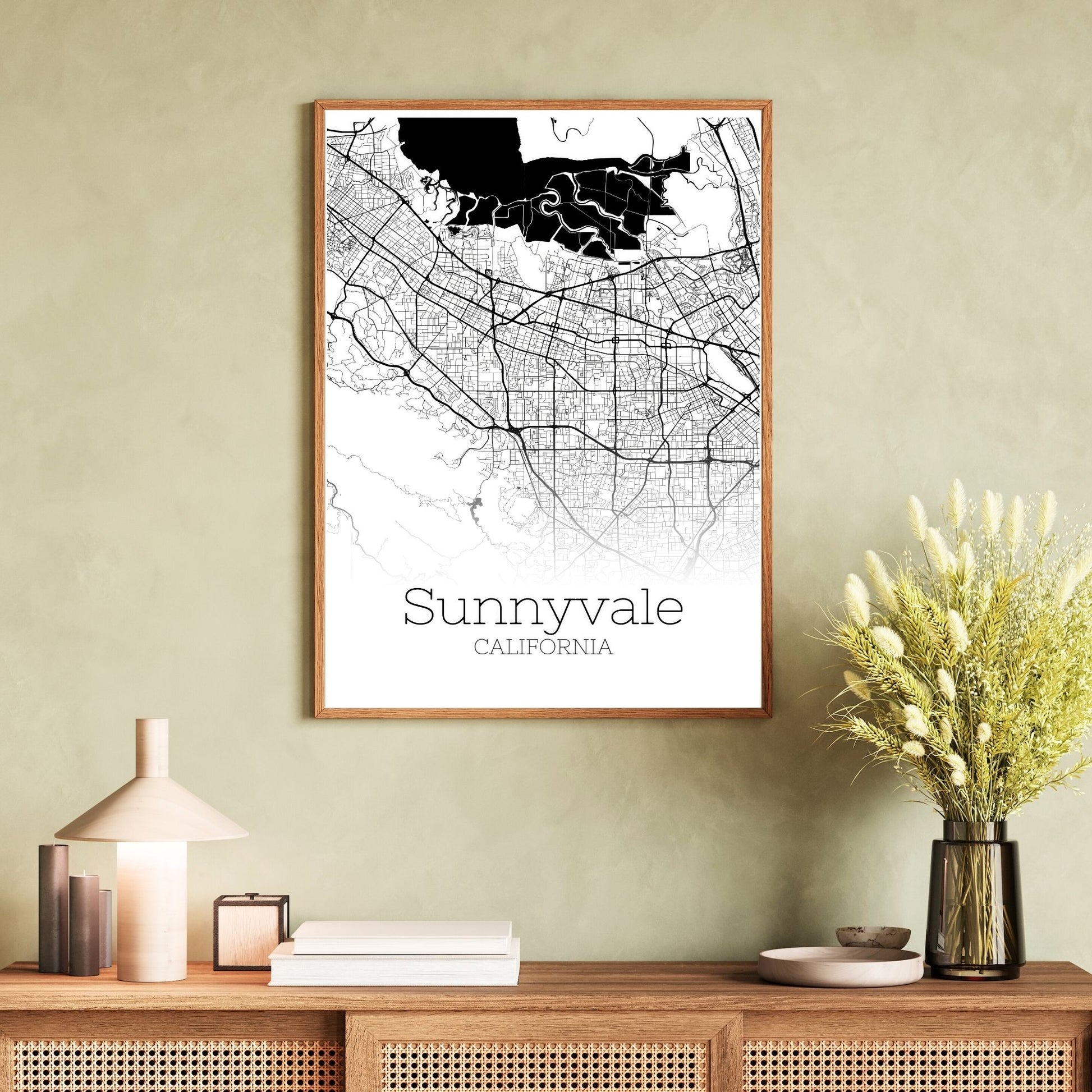 Sunnyvale California City Map Poster - GroovyGrove