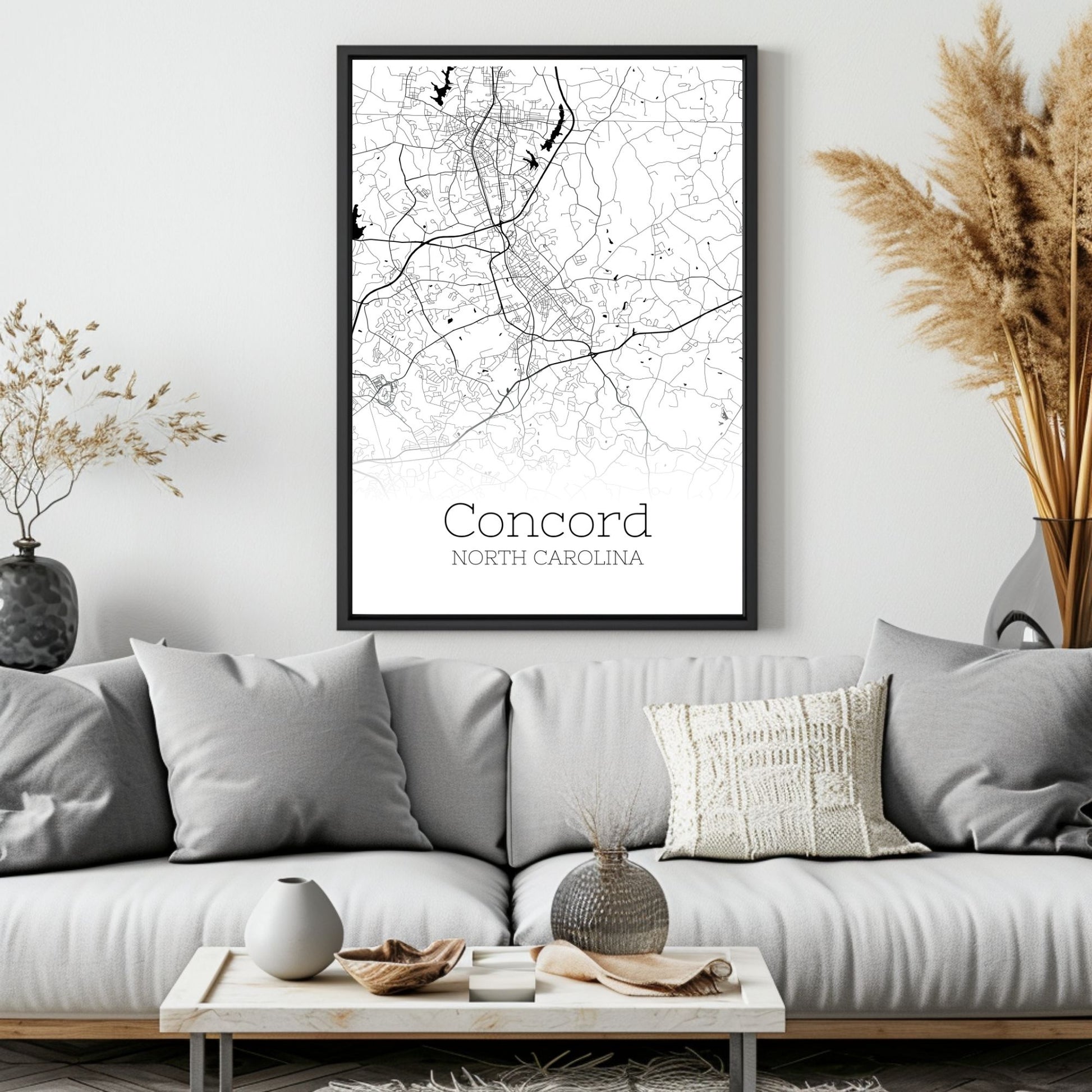 Concord North Carolina City Map Poster - GroovyGrove