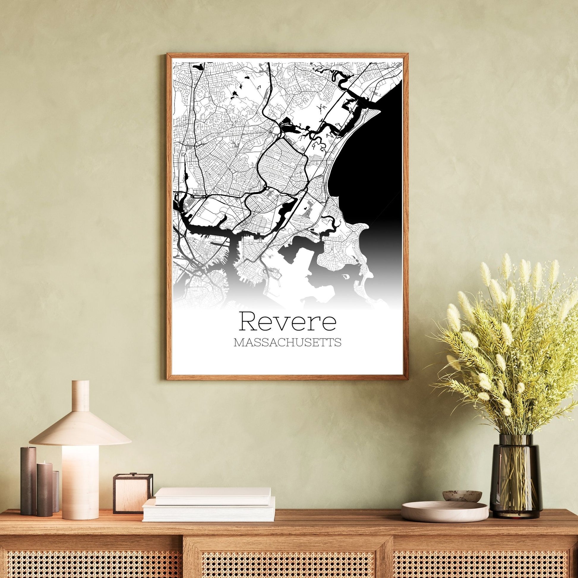 Revere Massachusetts City Map Poster - GroovyGrove