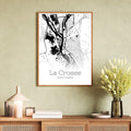 La Crosse Wisconsin City Map Poster - GroovyGrove