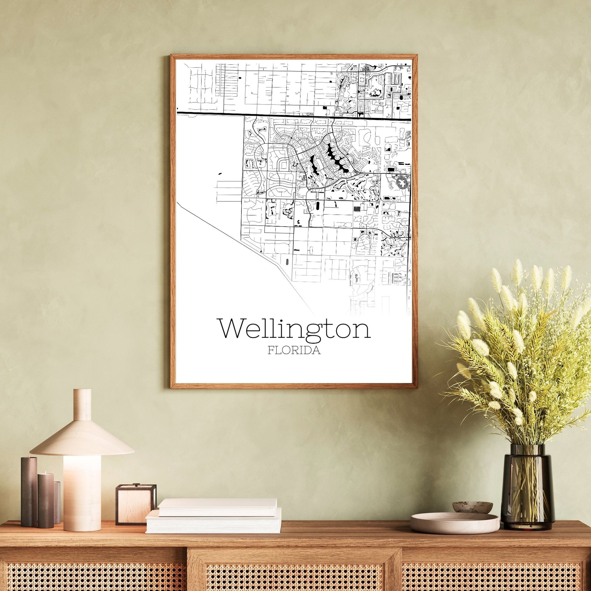 Wellington Florida City Map Poster - GroovyGrove