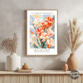 August Birthday Flower Market Poster - GroovyGrove