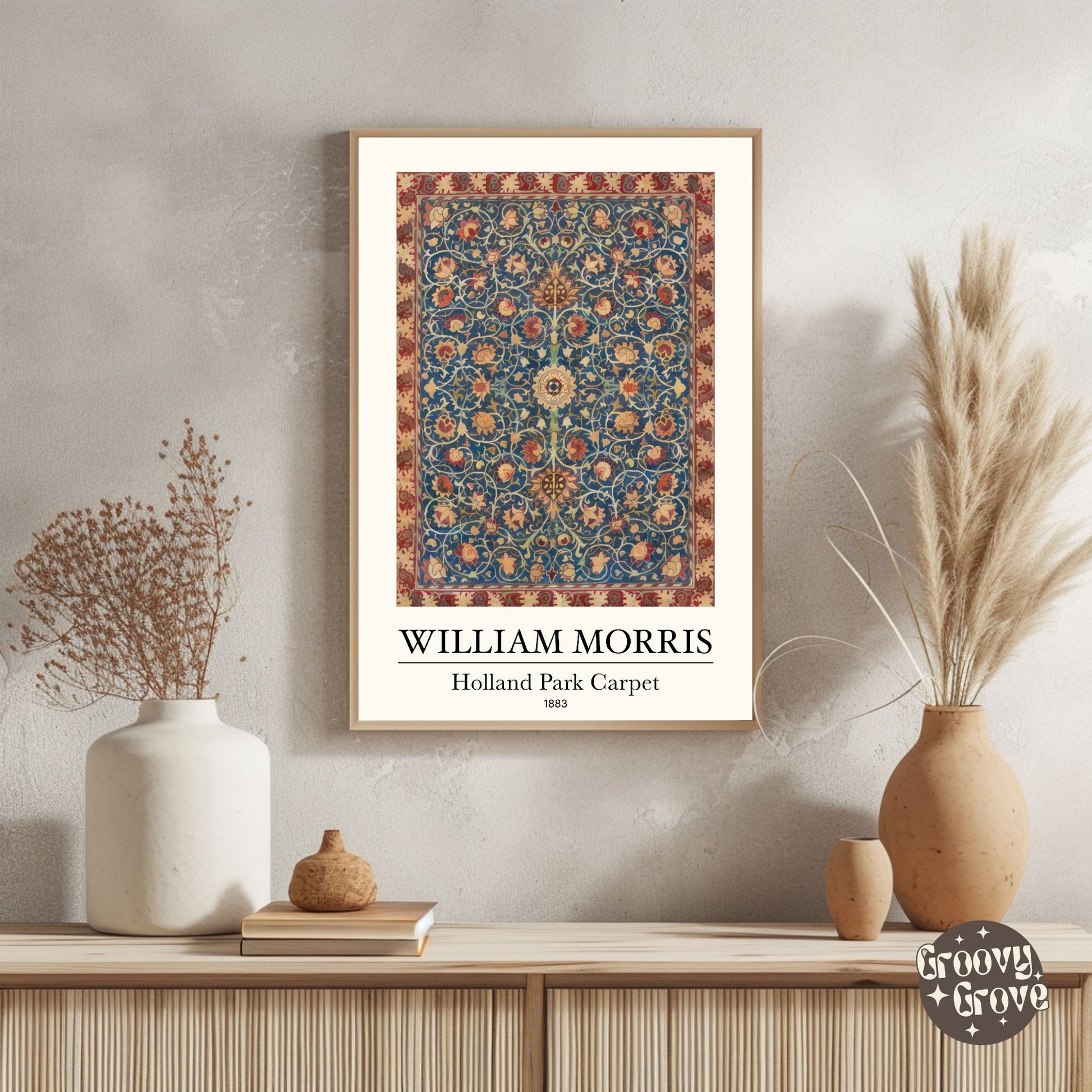 Holland Park Carpet 1883 William Morris Poster - GroovyGrove