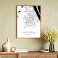 Palm Bay Florida City Map Poster - GroovyGrove