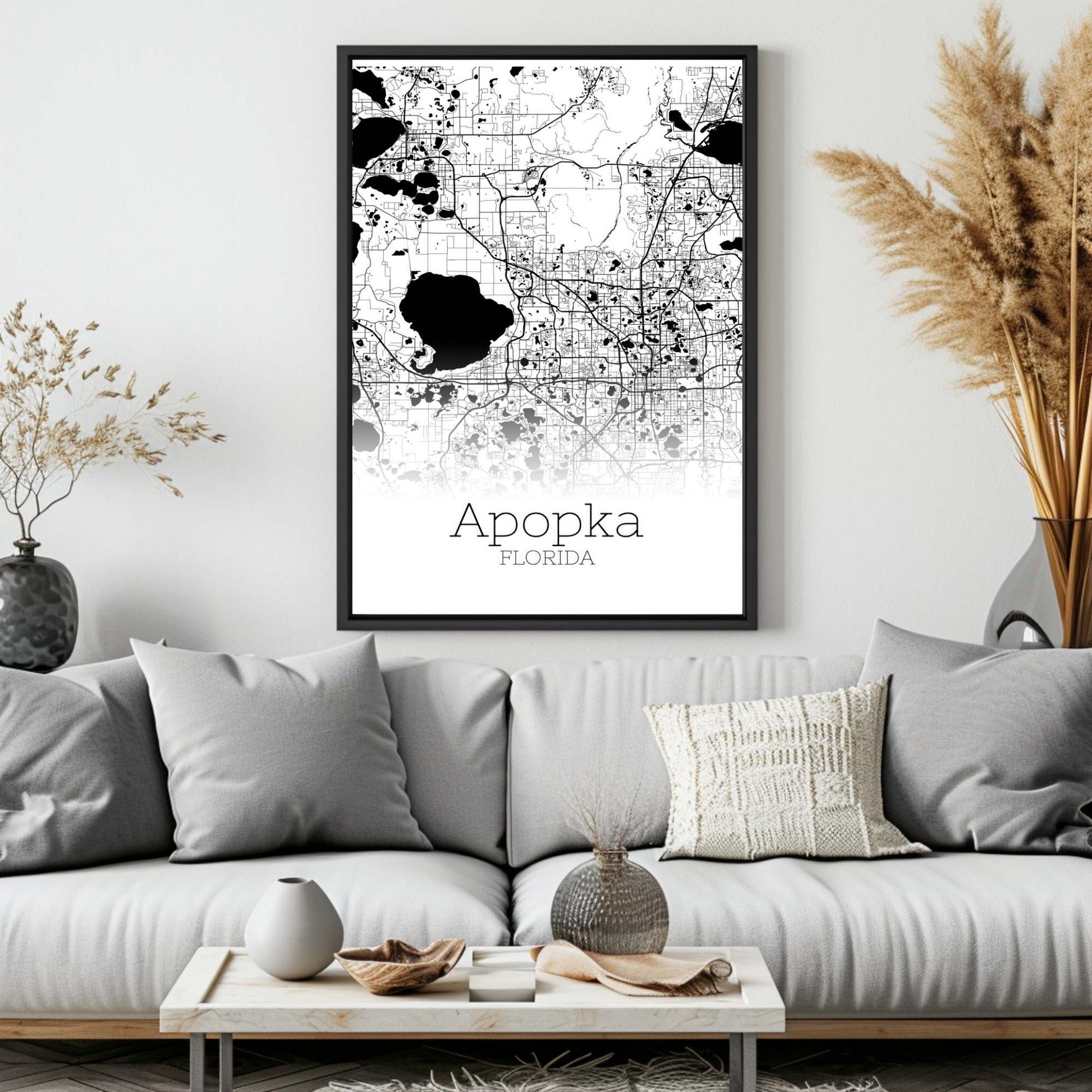 Apopka Florida City Map Poster - GroovyGrove