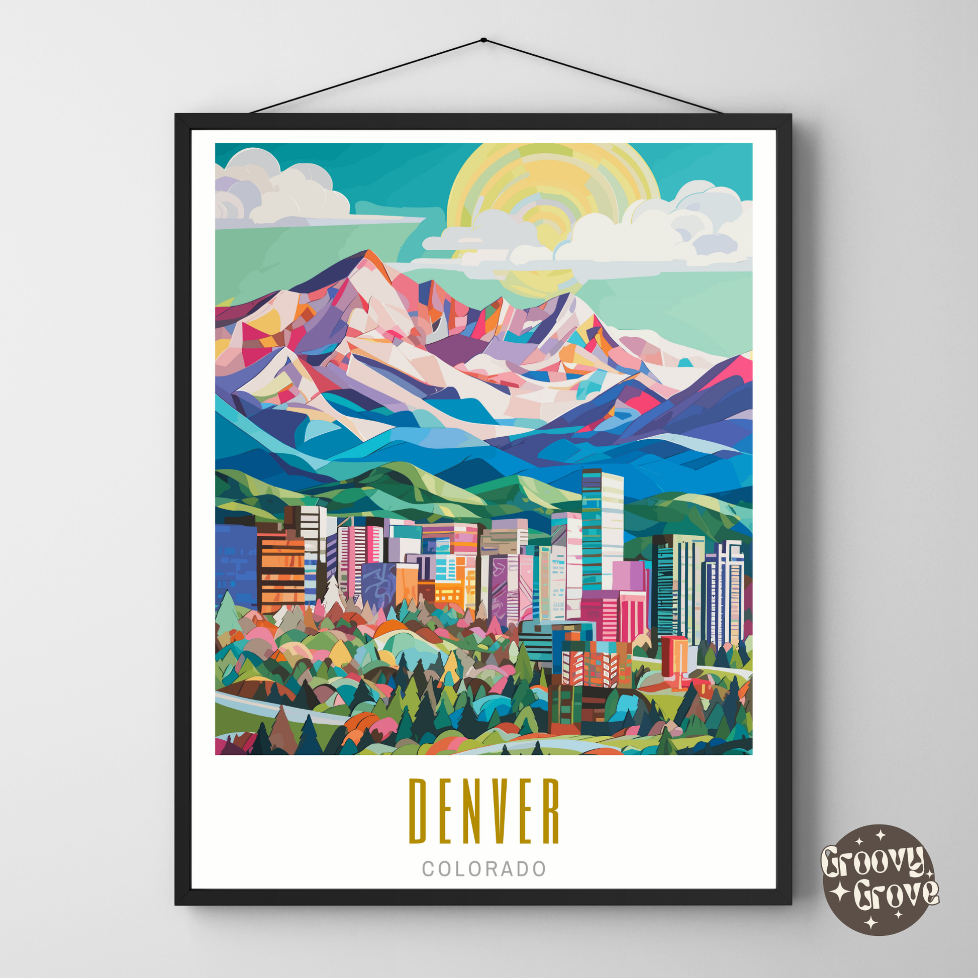 Denver Colorado Poster - GroovyGrove