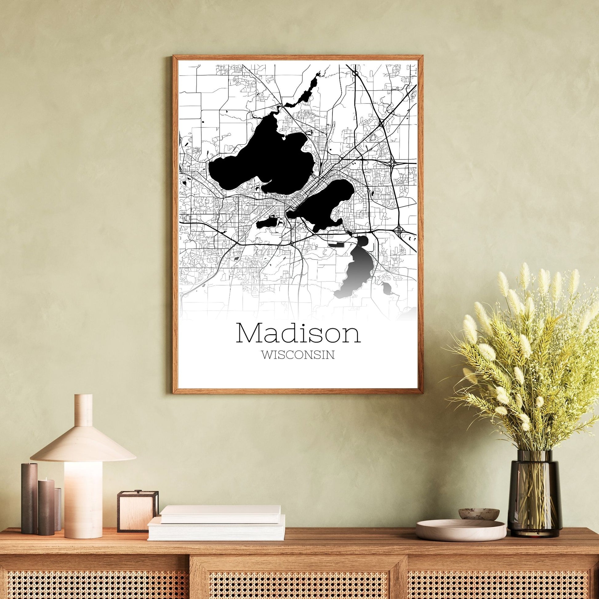 Madison Wisconsin City Map Poster - GroovyGrove