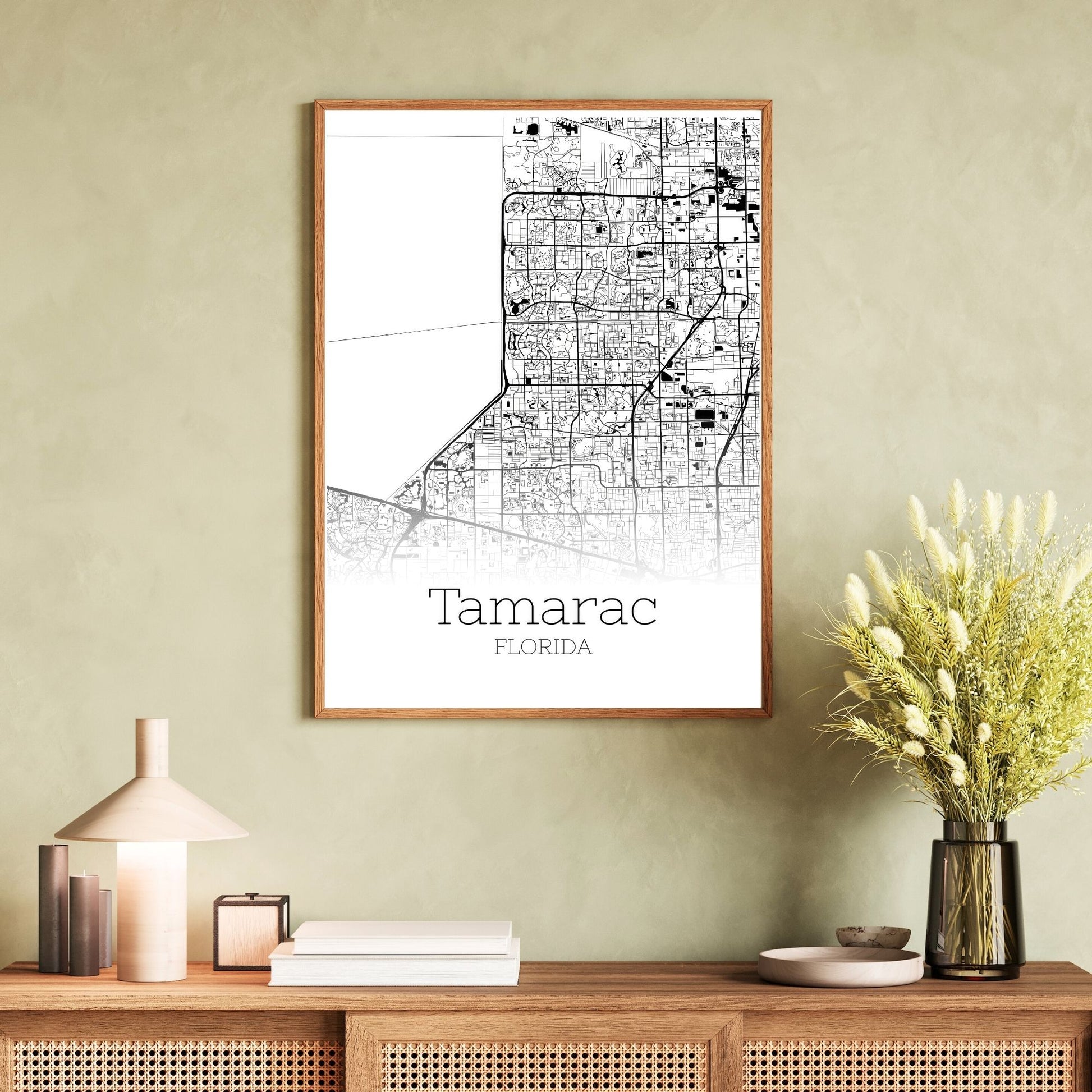 Tamarac Florida City Map Poster - GroovyGrove