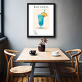 Blue Hawaii Retro Cocktail Poster - GroovyGrove