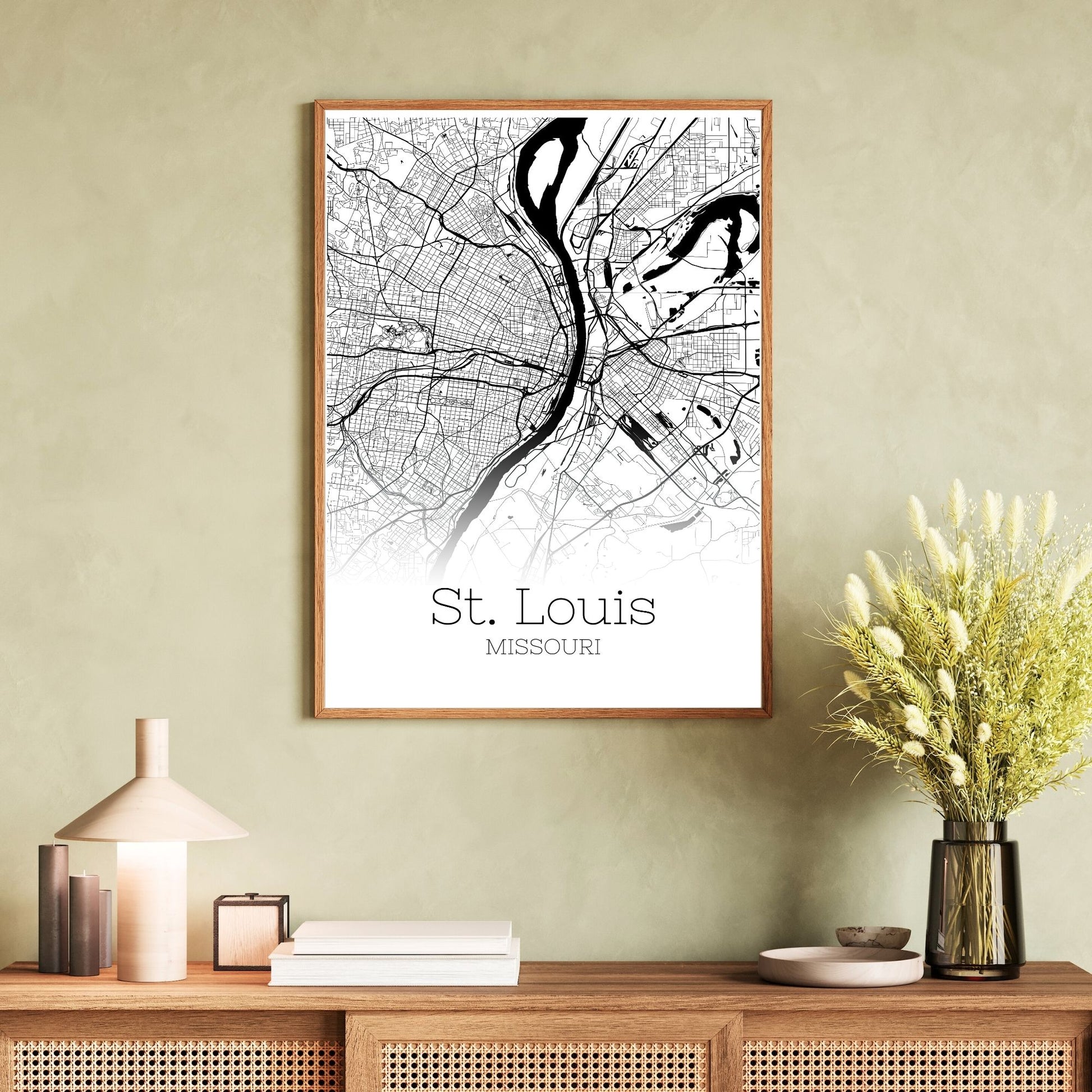 St. Louis Missouri City Map Poster - GroovyGrove