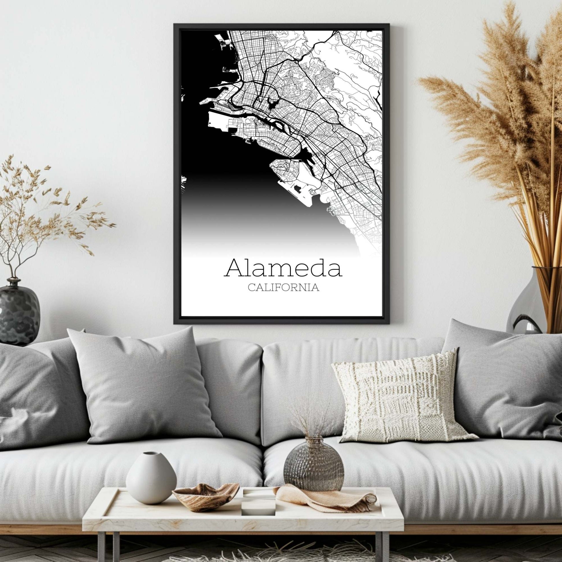 Alameda California City Map Poster - GroovyGrove