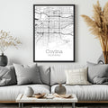 Covina California City Map Poster - GroovyGrove