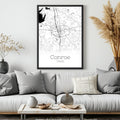 Conroe Texas City Map Poster - GroovyGrove