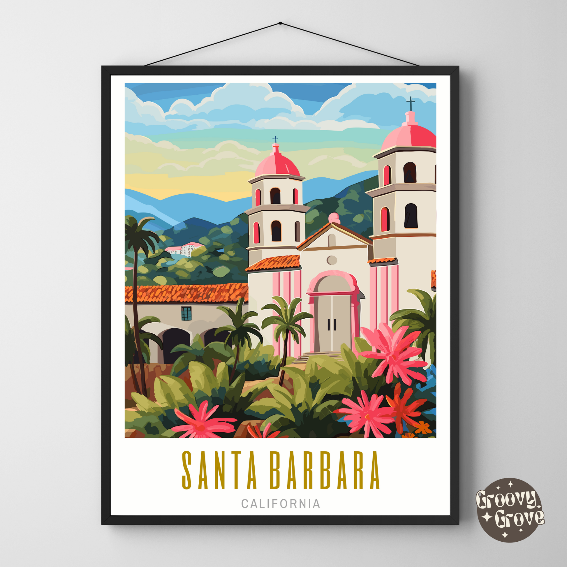 Santa Barbara California Poster - GroovyGrove