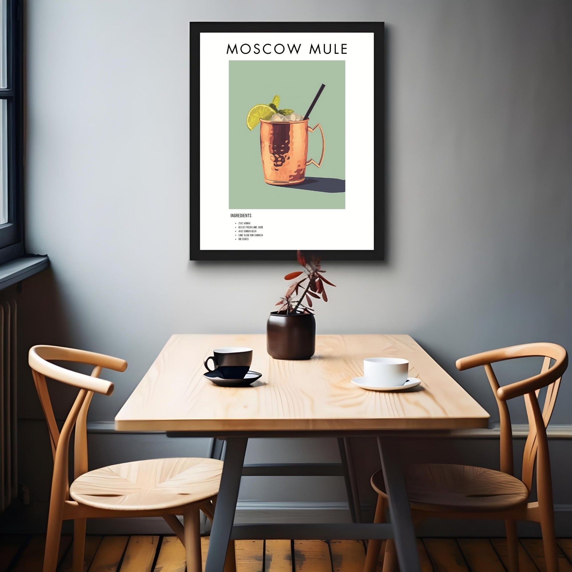 Moscow Mule Retro Cocktail Poster - GroovyGrove